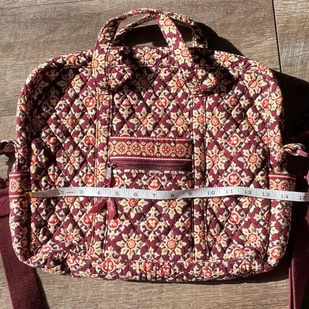 Vera Bradley Floral Quilted Laptop Bag With Shoulder Strap